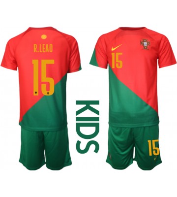 Portugal Rafael Leao #15 Hjemmebanesæt Børn VM 2022 Kort ærmer (+ korte bukser)